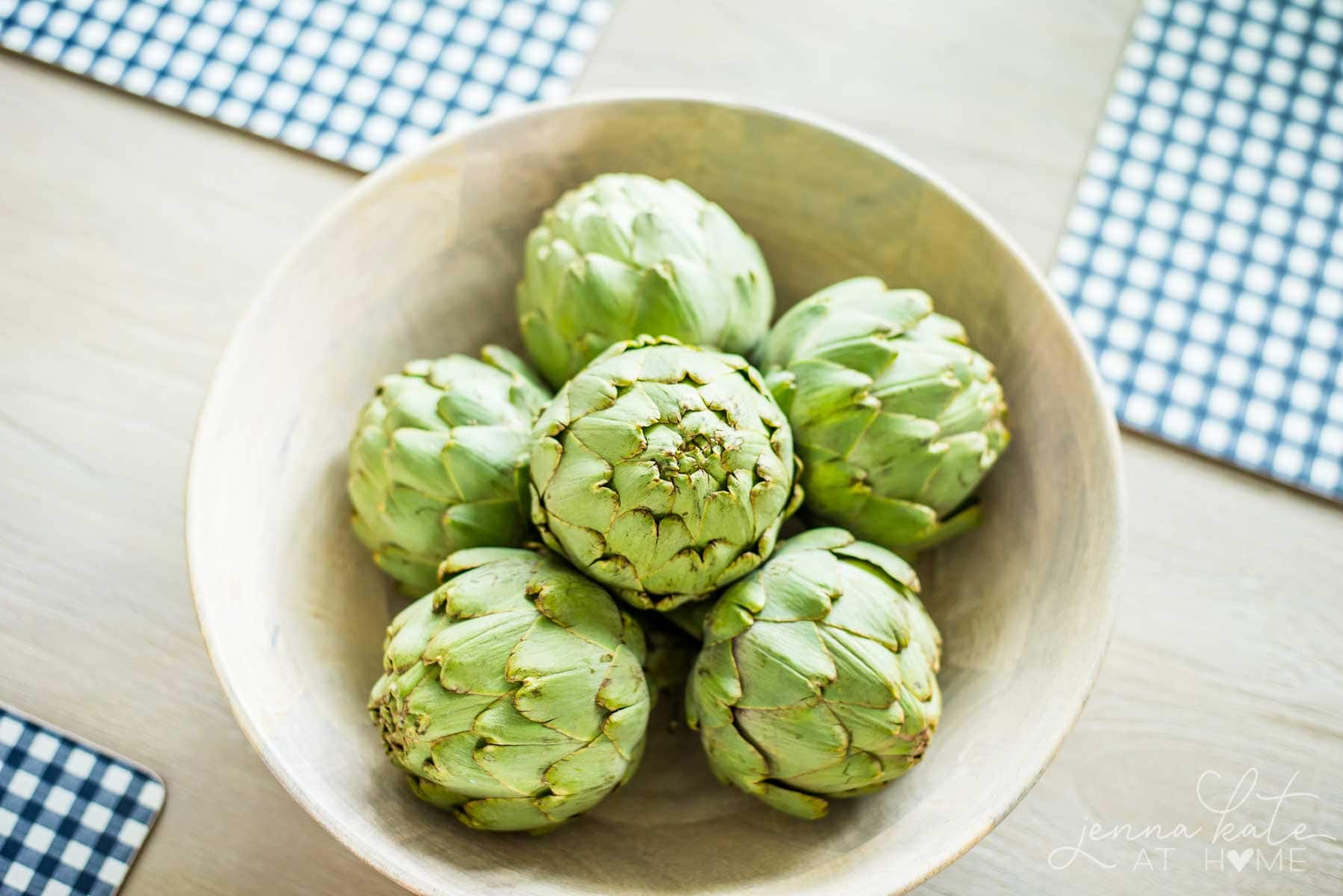 bowl of artichokes 