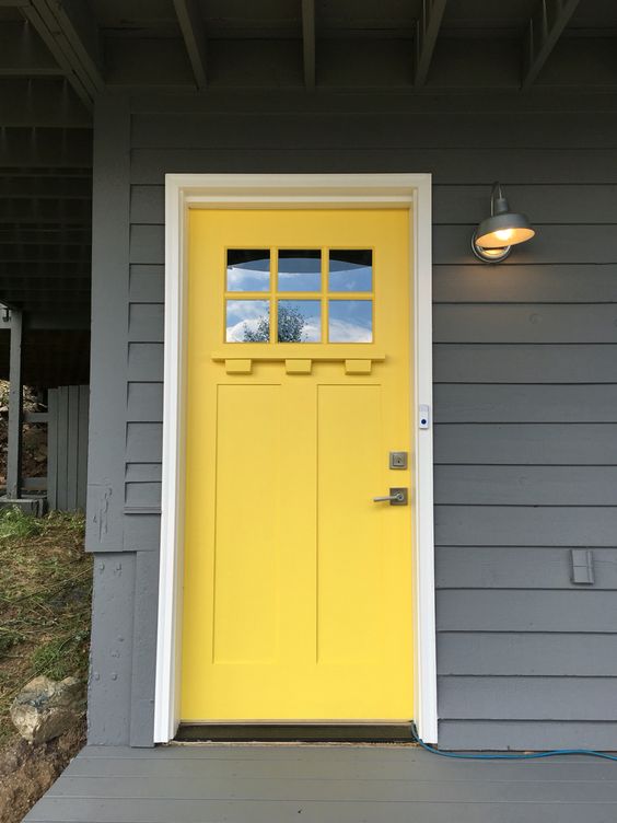 Sherwin Williams Decisive Yellow front door