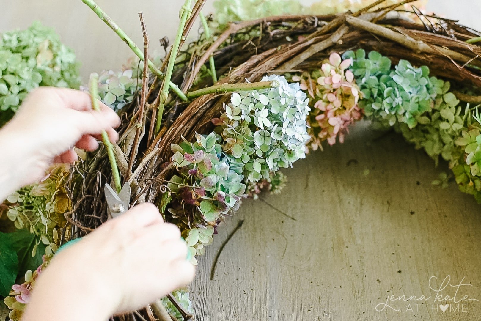 DIY Dried Hydrangea Wreath - Dig the Good Life