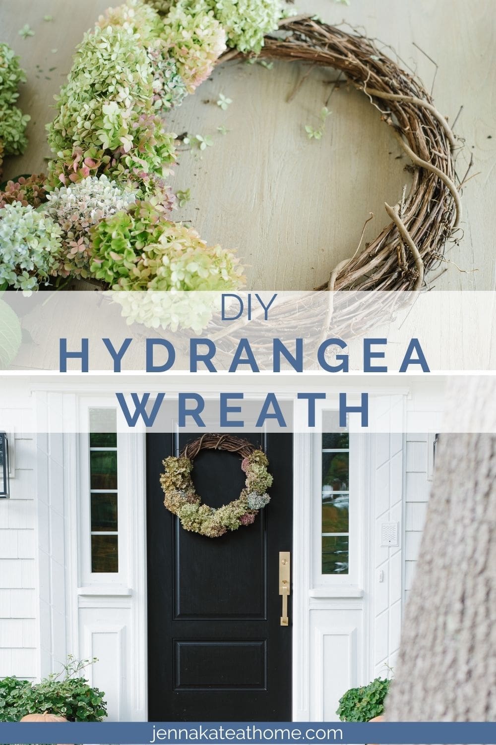 DIY Hydrangea wreath