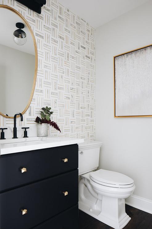 Bathroom wall with floor to ceiling tile
