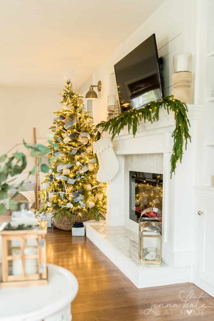 Blue Christmas Tree Decorating Ideas - Jenna Kate at Home