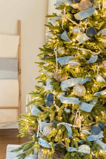 Blue Christmas Tree Decorating Ideas - Jenna Kate at Home