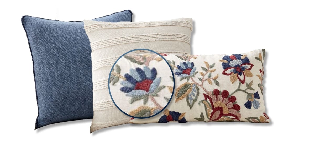 Coordinating throw outlet pillows