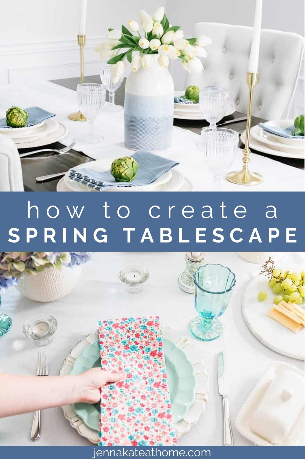 spring tablescape ideas pin