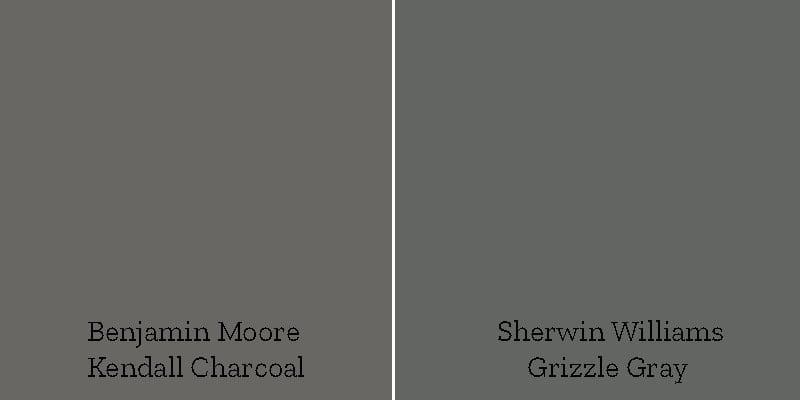color swatch kendall charcoal versus grizzle gray