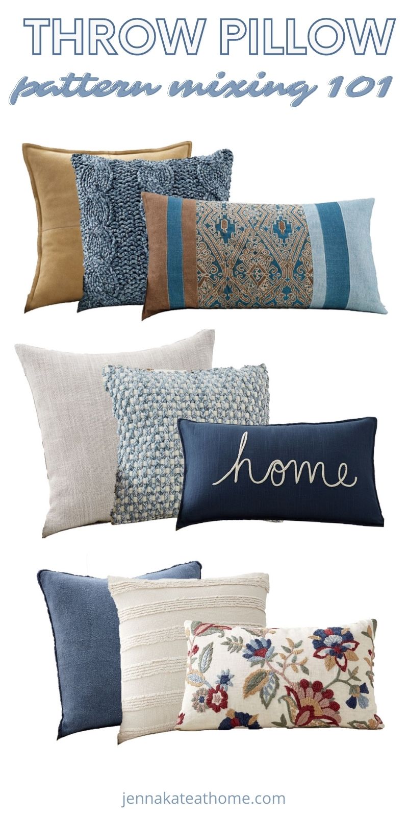 how to mix and match throw pillows pin