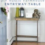 DIY Rustic Farmhouse Entryway Table pin