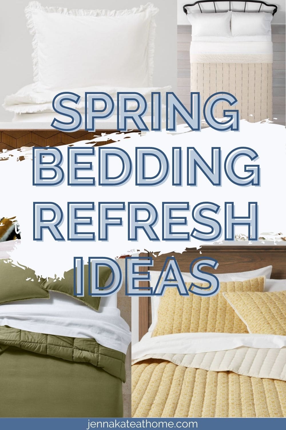 spring bedding refresh ideas pin