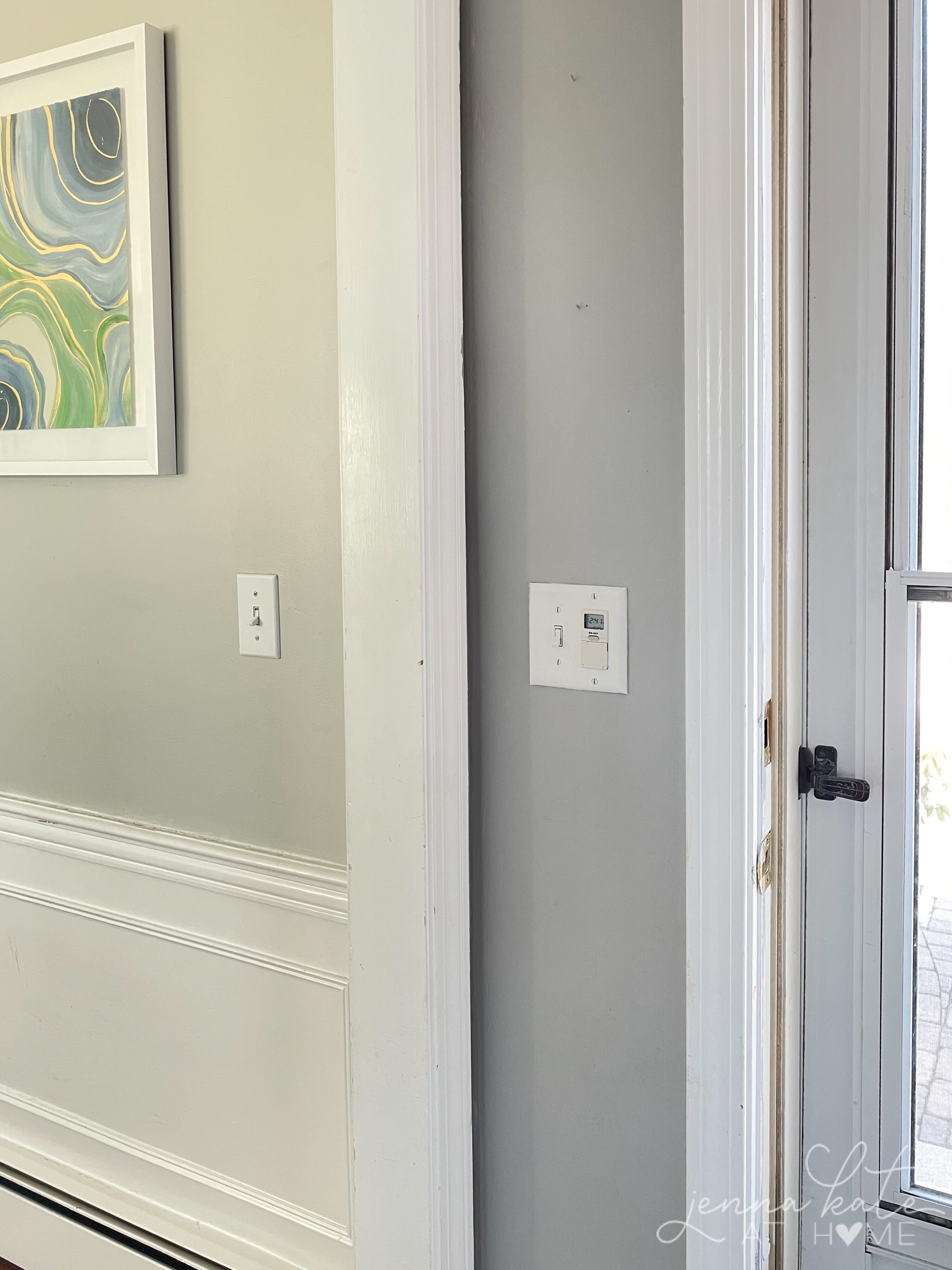 side by side comparison of sherwin williams light french gray and sherwin williams repose gray