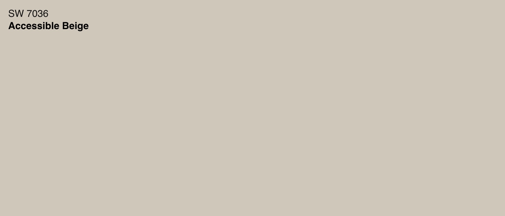 Sherwin Williams Accessible Beige paint color swatch.