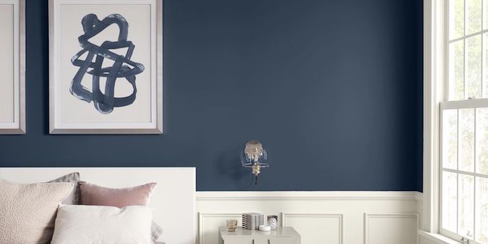 sherwin williams naval with white board and batten