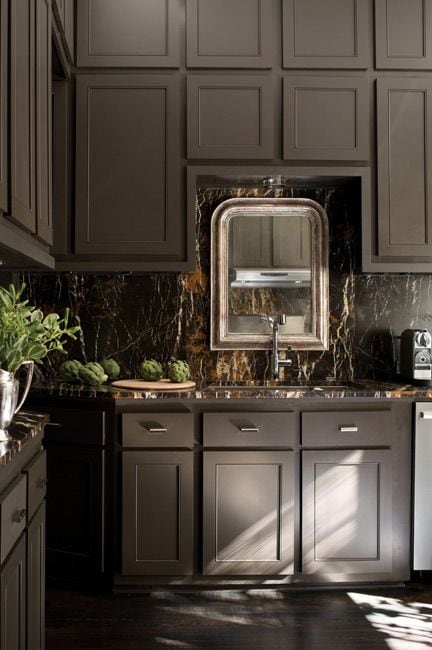 kitchen cabinets painted brown