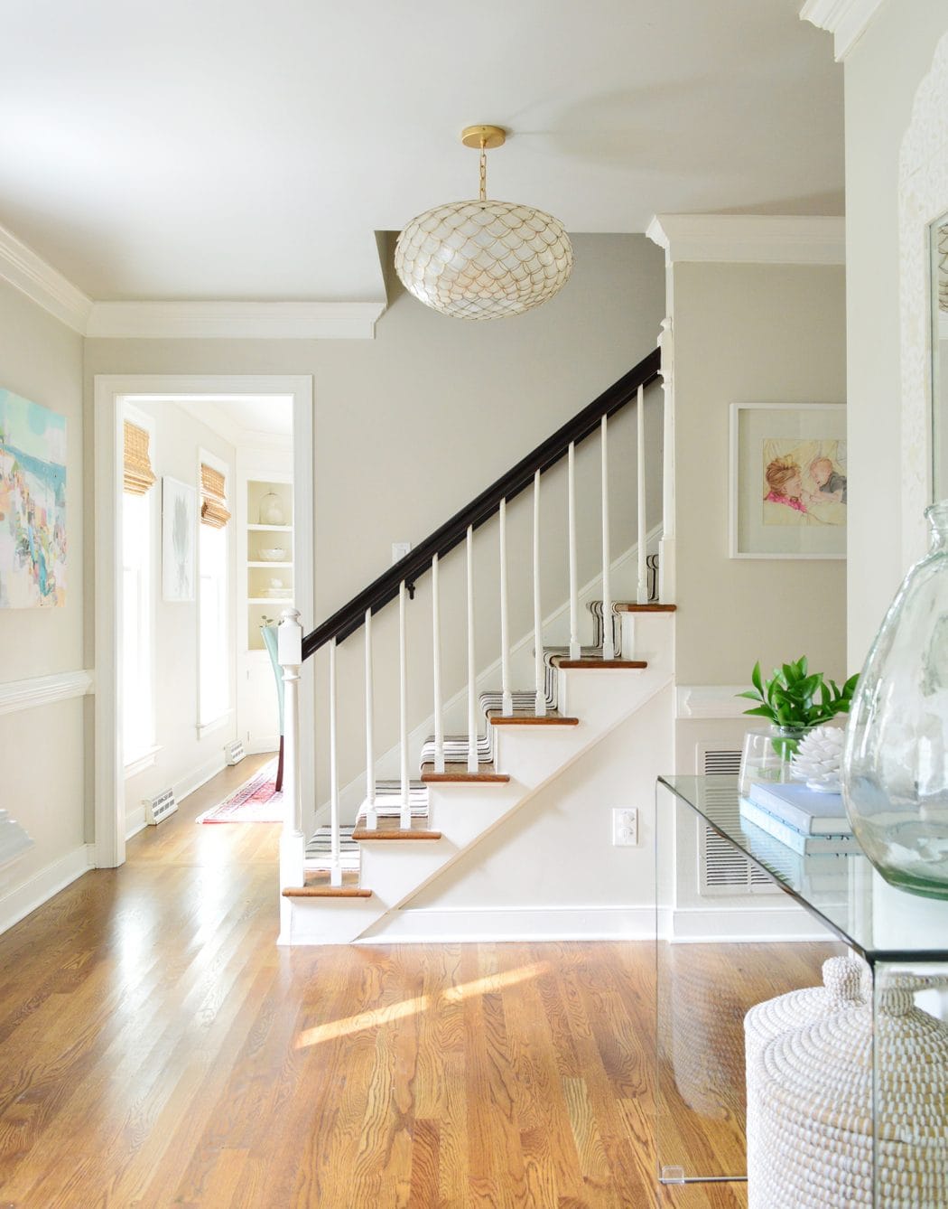 Benjamin Moore Edgecomb Gray Jenna Kate At Home   Edgecomb Gray Foyer 