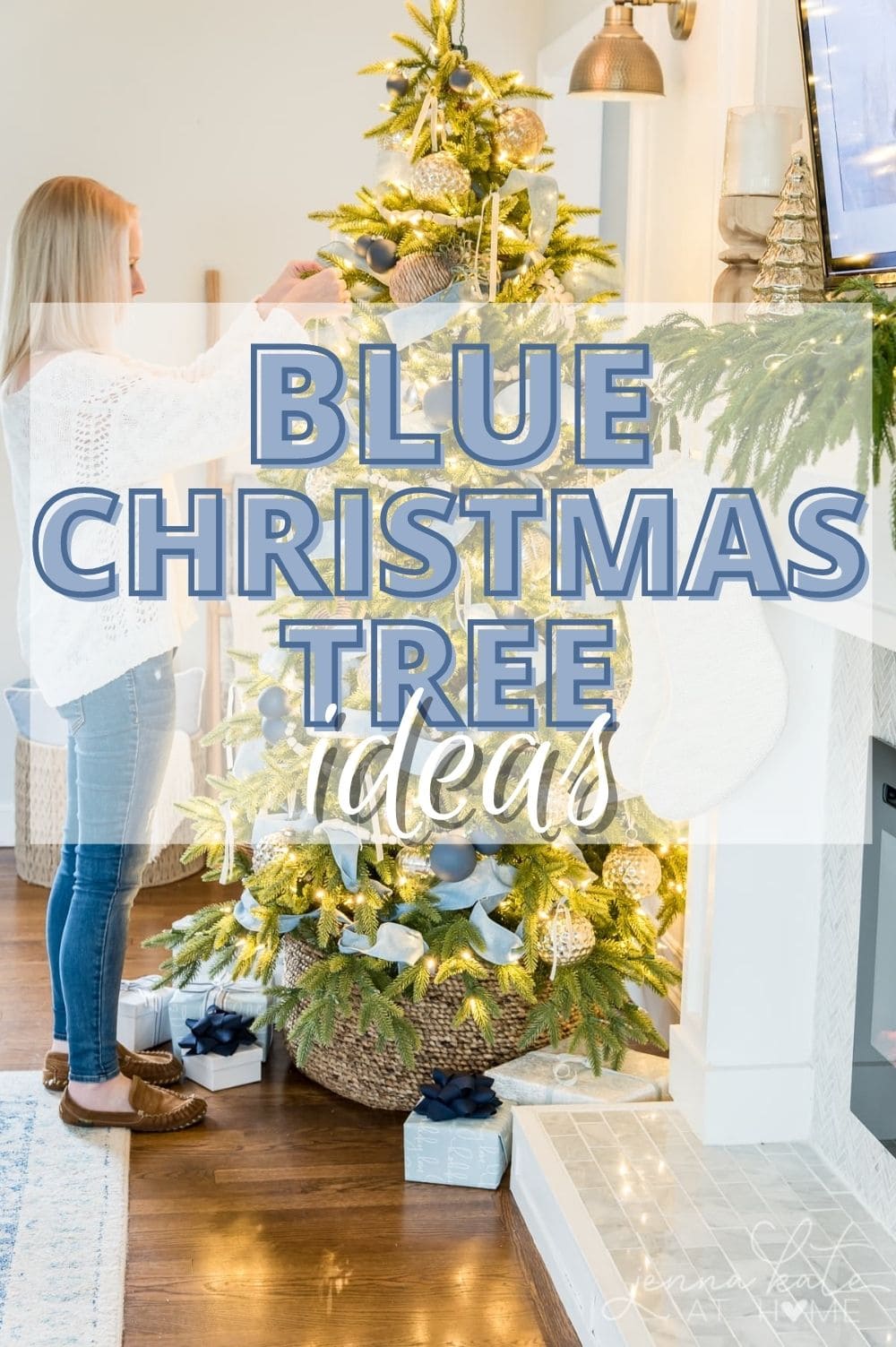 blue christmas tree decorating ideas