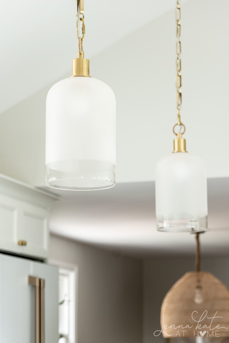 simple frosted glass pendant lights