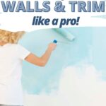 how to paint walls and trim pin image
