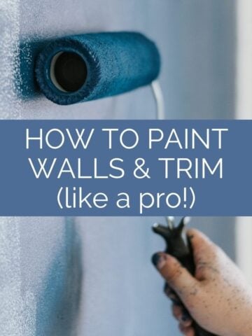 how to paint walls and trim header with text overlay