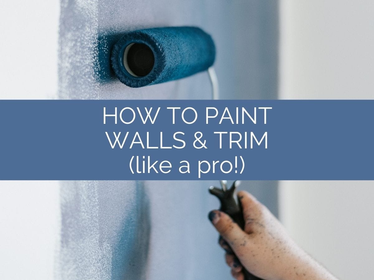 how to paint walls and trim header with text overlay