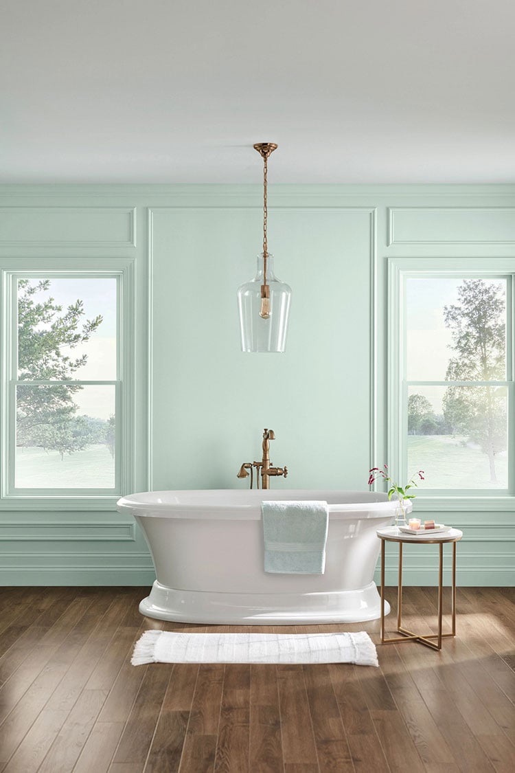 Rainwashed SW bathroom paint color