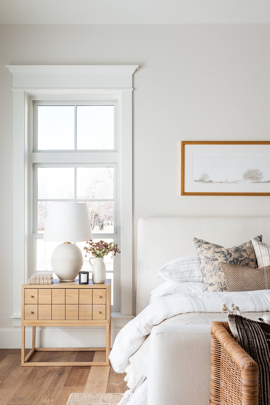 bedroom walls painted Shoji White.