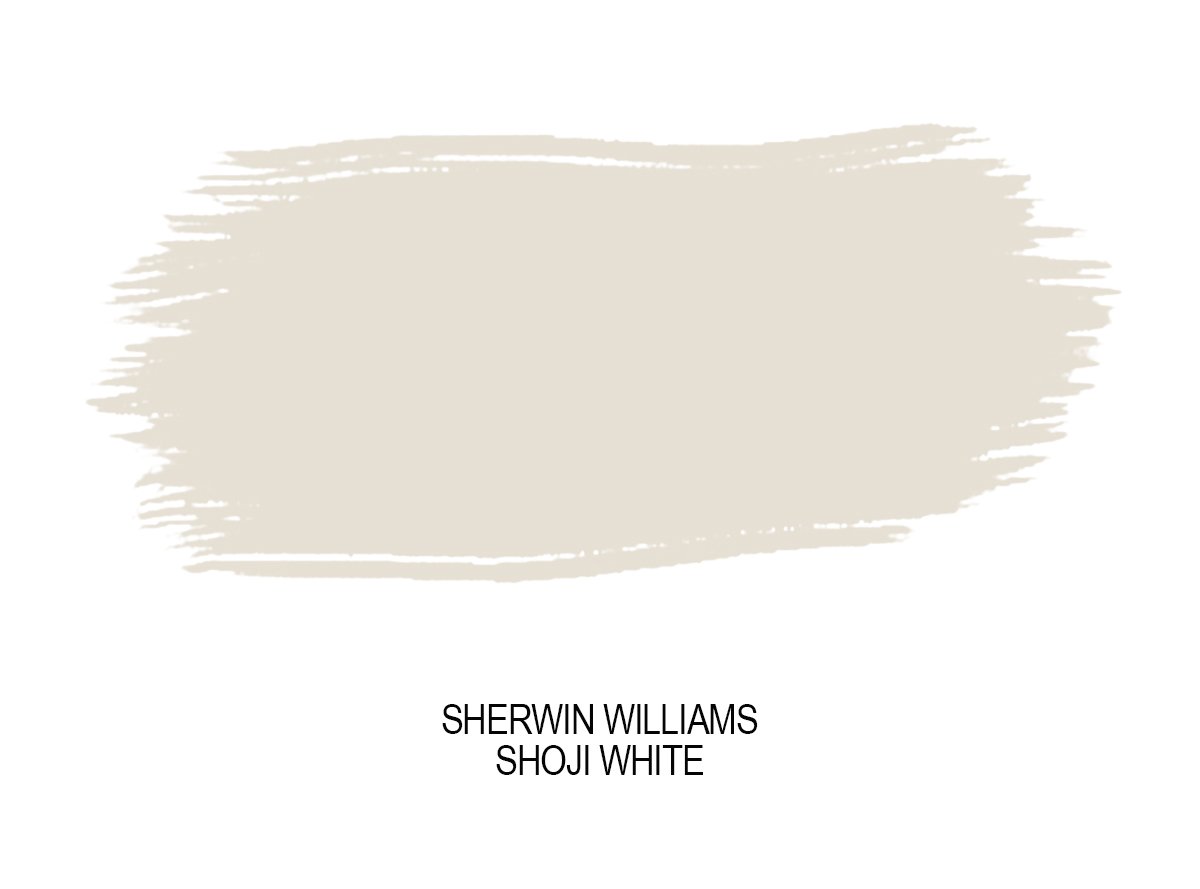 paint swatch of Sherwin Williams Shoji White