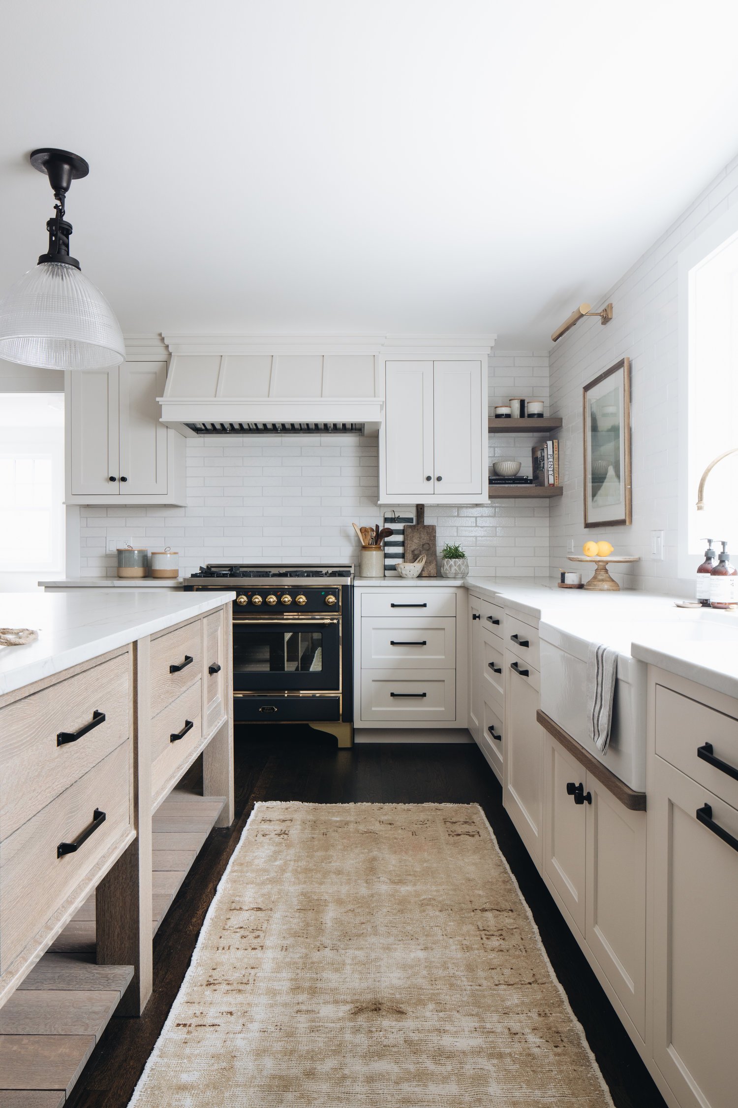 Kitchen cabinets in SW its Loft modern farmhouse builtin kitchen farmhouse sink and free standing wood island with drawers