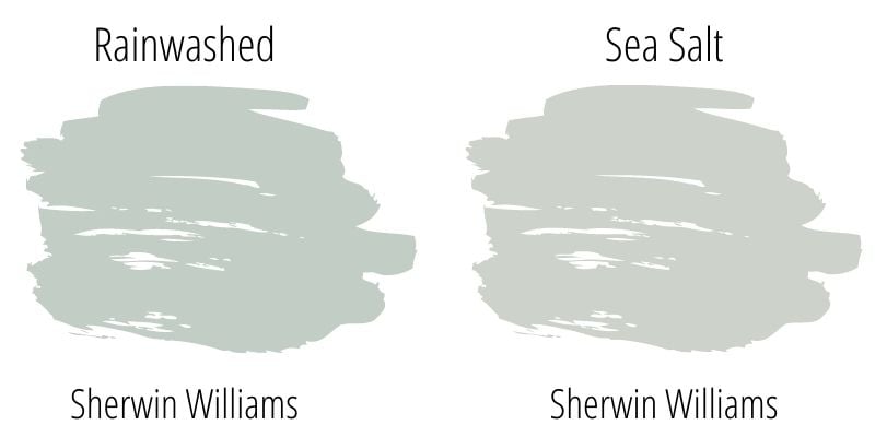 SEA SALT VS. RAINWASHED paint swatch