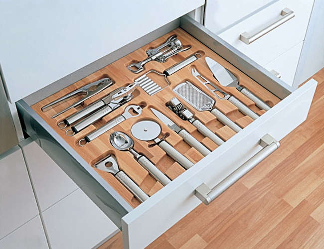 European kitchen utensil drawer divider 
