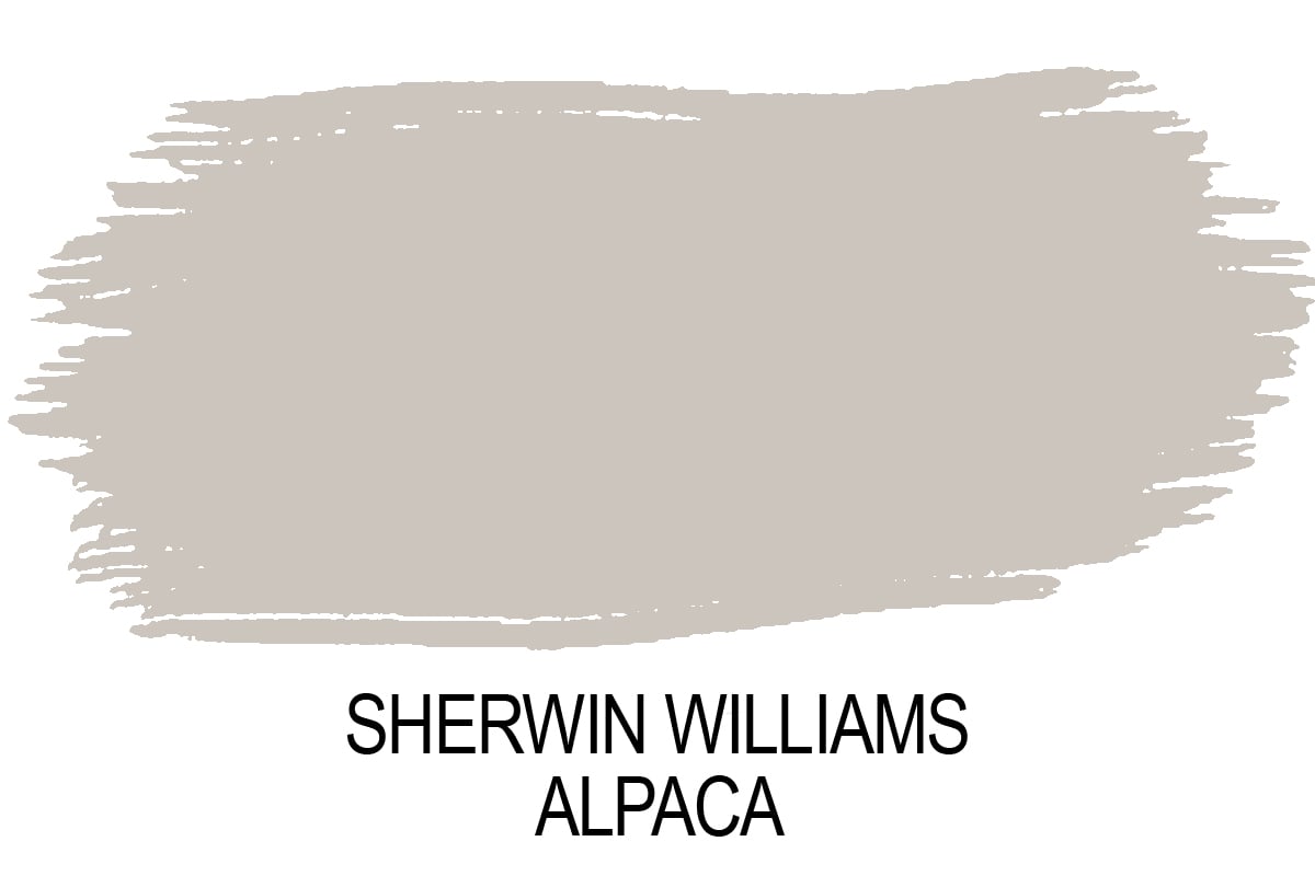 Sherwin Williams alpaca paint swatch