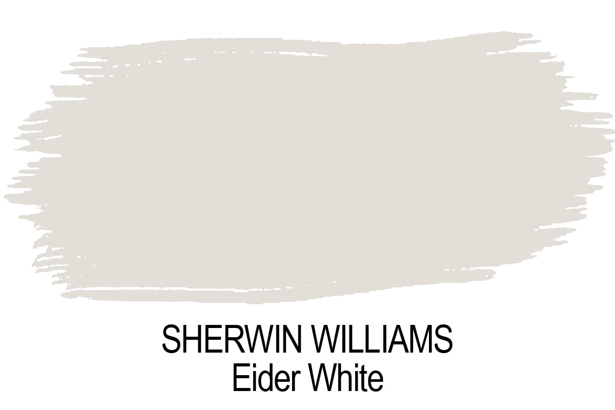 Sherwin Williams Eider White paint swatch