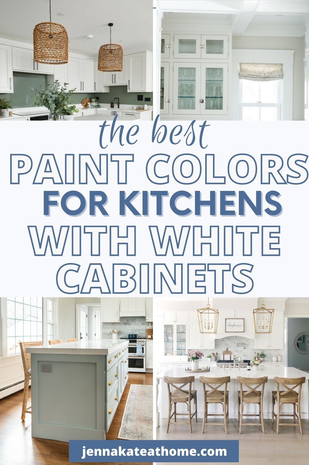 paint colors for kitchens with white cabinets pin image