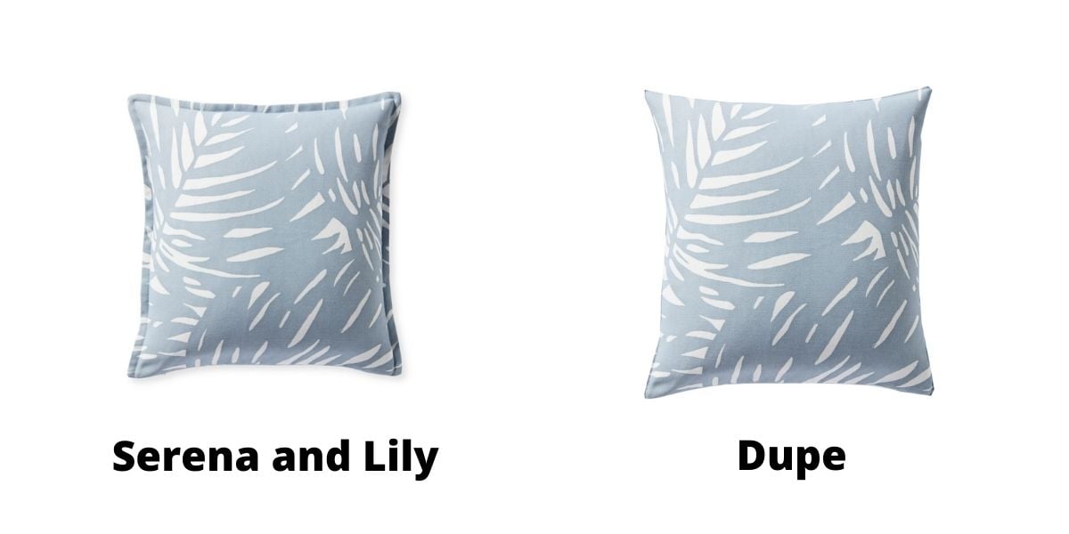 palm pillow and etsy's similar version