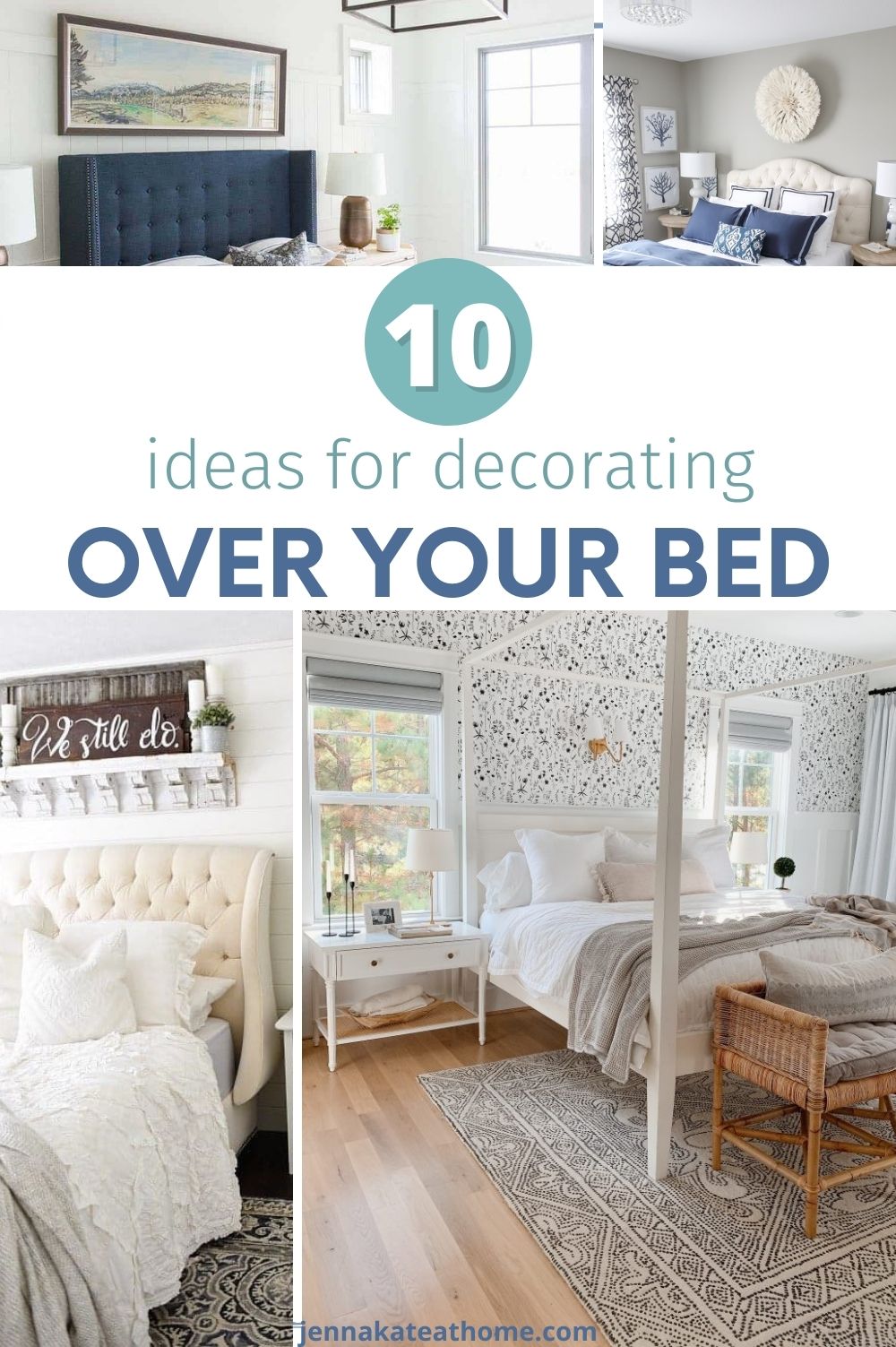 decorating ideas for over bed pin image