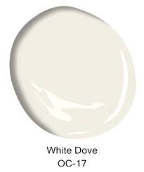 Benjamin Moore White Dove paint blob.