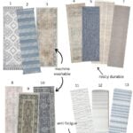 collage of kitchen runner rugs