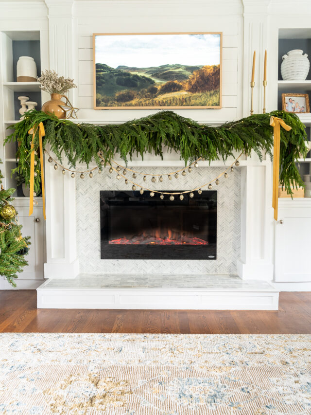 How to Hang Garland on a Mantel Story