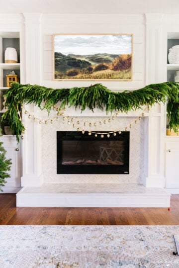 How to Hang Garland on a Fireplace Mantel (Without Damage!)
