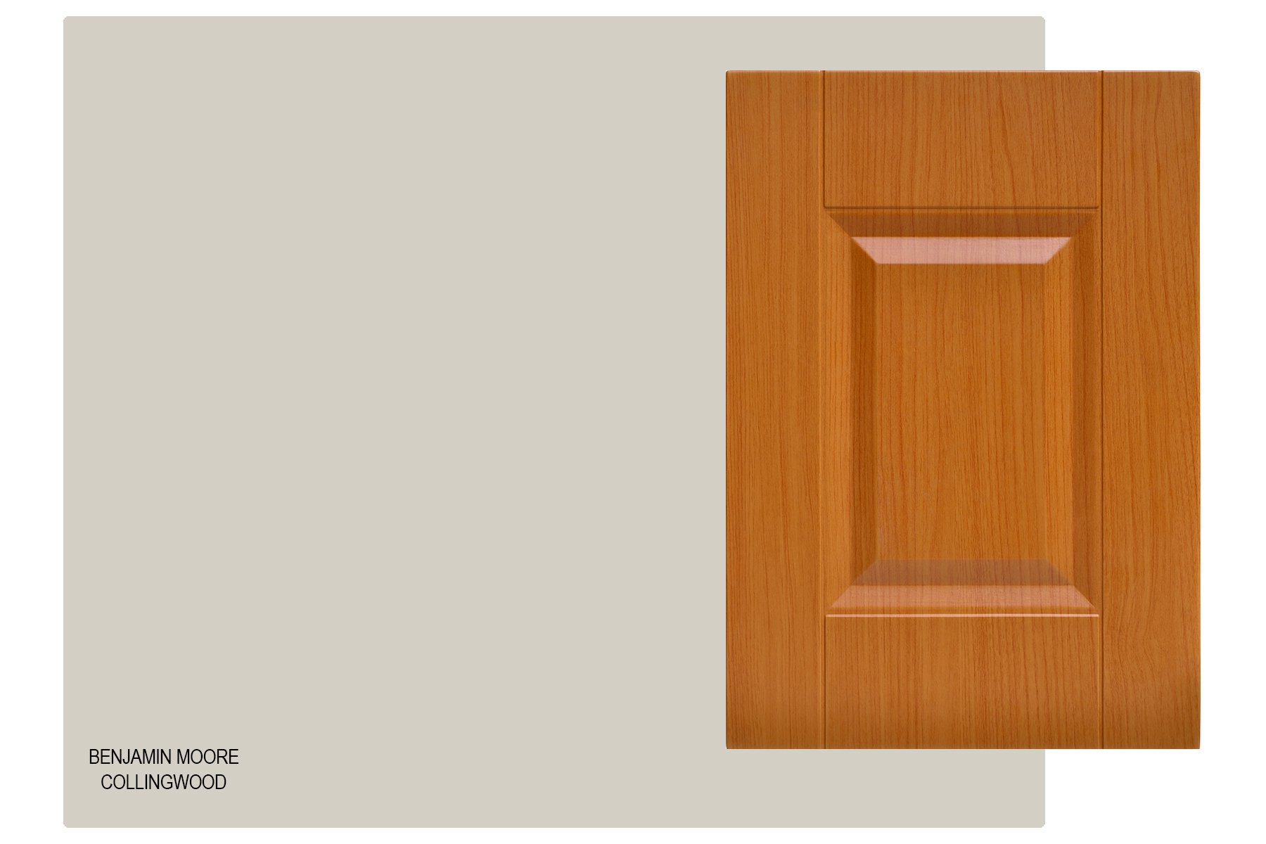 benjamin moore collingwood compared to an oak cabinet door