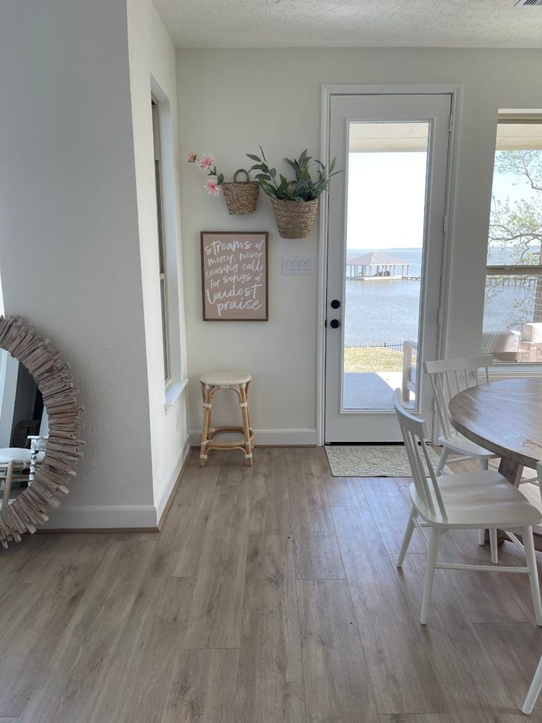 alabaster walls with extra white trim