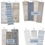 collage of kitchen runner rugs
