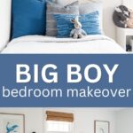 big boy bedroom makeover pin image