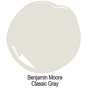 swatch of benjamin moore classic gray