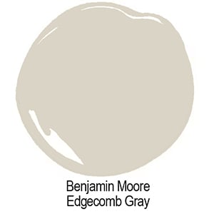 swatch of Benjamin Moore Edgecomb Gray