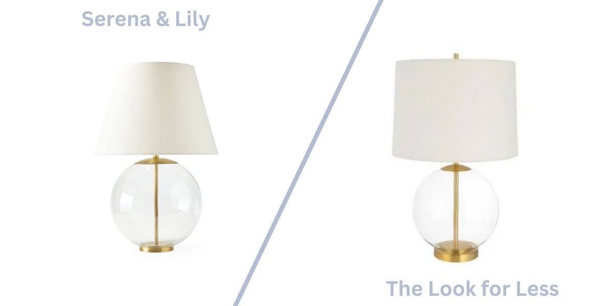 Georgia table lamp versus the look for less