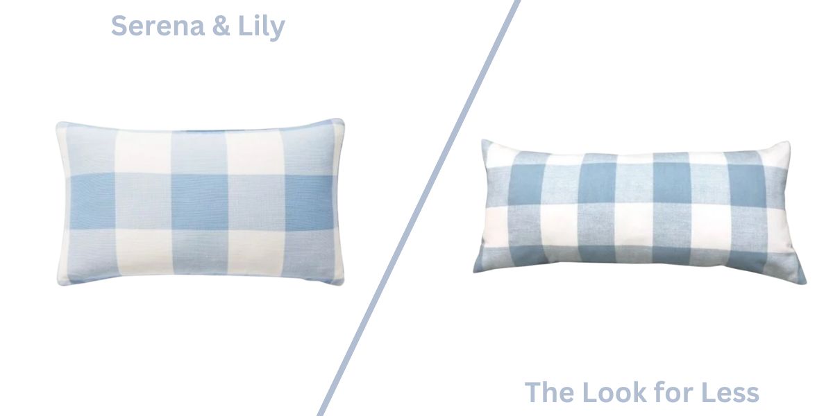 gingham pillow versus the look for less