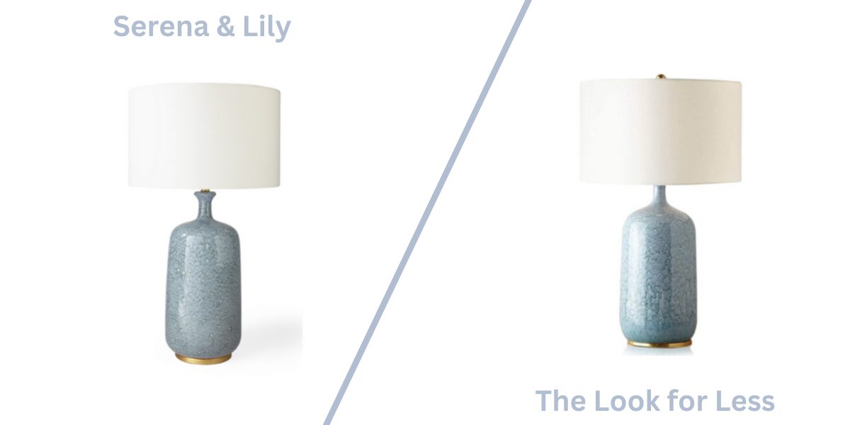 Hattie table lamp versus the look for less