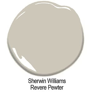 swatch of sherwin williams revere pewter