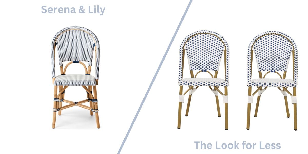 riviera bistro chair versus the look for less