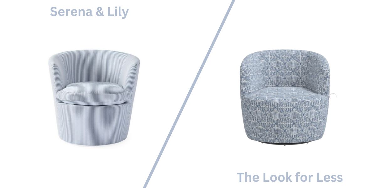 seabrook swivel chair versus the look for less